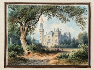 <p class="headtitle">Original-Aquarell "Schloss Herdringen".</p><b>Hennicke, Theodor und Fürstenberg (Familie).</b><br />Original Aquarell "Schloss Herdringen" Kreis Arnsberg / Westfalen von Theodor Hennicke.