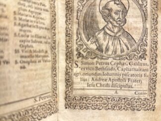 <b>Megiser, Hieronymus.</b><br />Icones & Vitae Paparum : Libellus Recens Editus, Quo non solum Omnium Romanae Sedis Pontificum, A D. Petro, Usque Ad Clementem IIX. Effigies, quam accuratissime ad vivum expressae, ob oculos ponuntur: sed etiam, Singulorum Vitae, Nomina, parentes, familia, natales, patria, insignia, Symbola, dignitates & officia, resque gestae ... ; Ex Probatissimis Quibusque Authoribus, diligenter & compendiose describuntur: / Opera & studio, Hieronymi Megiseri.