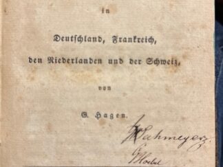 <b>Hagen, Gotthilf.</b><br />Beschreibung neuerer Wasserbauwerke in Deutschland, Frankreich, den Niederlanden und der Schweiz  von G. Hagen.