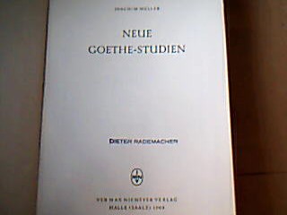 <p class="headtitle">Goethe</p><b>Müller, Joachim.</b><br />Neue Goethe-Studien