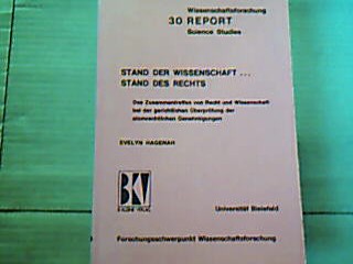 <b>Hagenah, Evelyn.</b><br />Stand der Wissenschaft... Stand des Rechts