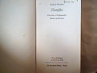 <b>Würzbach, Friedrich.</b><br />Nietzsche