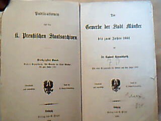 <b>Krumbholtz, Robert.</b><br />Die Gewerbe der Stadt Münster bis zum Jahre 1661