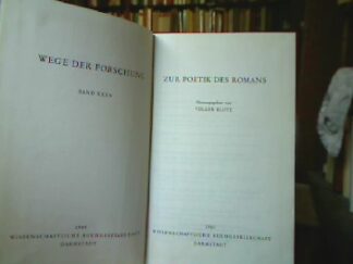 <b>Klotz, Volker.</b><br />Zur Poetik des Romans.