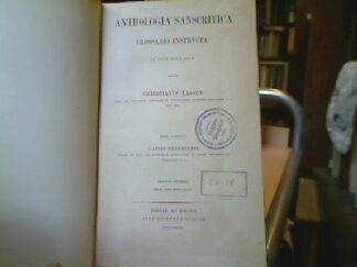 <b>Lassen, Christian.</b><br />Anthologia Sanscritica. Glossario instructa