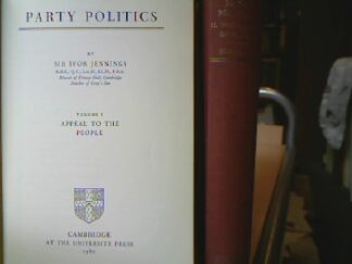 <b>Jennings, Sir Ivor.</b><br />Party Politics.