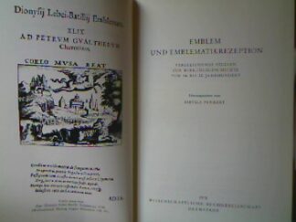 <b>Penkert, Sibylle [Hrsg.].</b><br />Emblem und Emblematikrezeption : vergl. Studien zur Wirkungsgeschichte vom 16. bis 20. Jh.