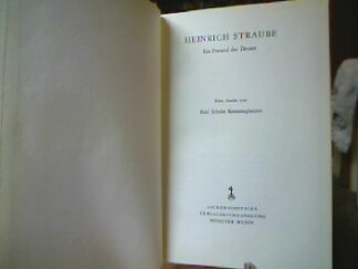 <b>Schulte Kemminghausen, Karl.</b><br />Heinrich Straube.