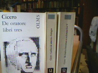 <b>Cicero, Marcus Tullius.</b><br />M. Tulli Ciceronis De oratore libri tres, with Introduction and Notes by Augustus S. Wilkins (Olms Paperback, Bd. 9) / Laelius de amicitia dialogus, Mit einem Kommentar hrsg. von Moritz Seyffert, 2. Aufl. besorgt von C. F. W. Müller (= Olms Paperback, Bd. 10) / De finibus bonorum et malorum libri quinque, io. Nicolaus Madugius recensuit et enarravit (= Olms Paperback, Bd. 18).