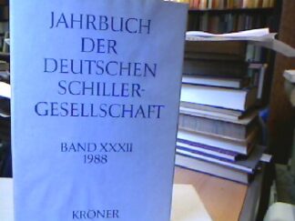 <b>Barner, Wilfried, Walter Müller-Seidel und Ulrich Ott (Hrsg).</b><br />Jahrbuch der Deutschen Schillergesellschaft.