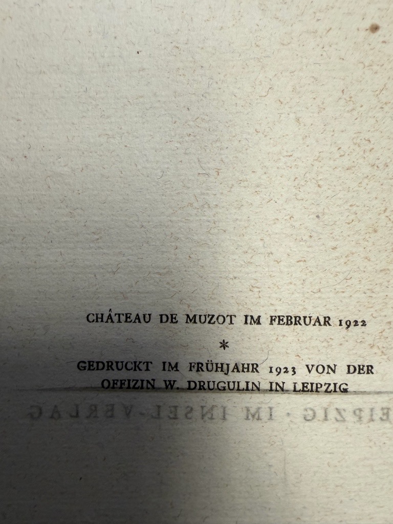 <b>Rilke, Rainer Maria.</b><br />Sonette an Orpheus. – Bild 5