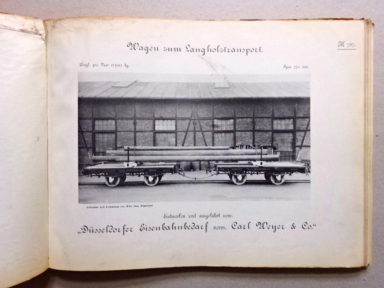 <b>Weyer und Co., Carl.</b><br />Eisenbahnwagen, Schmalspurige. Ausgeführt vom Düsseldorfer Eisenbahnbedarf vorm. Carl Weyer & Co. – Bild 3