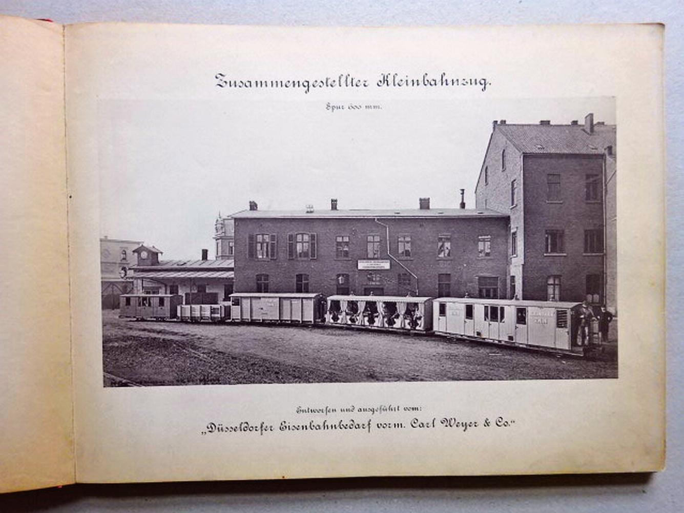 <b>Weyer und Co., Carl.</b><br />Eisenbahnwagen, Schmalspurige. Ausgeführt vom Düsseldorfer Eisenbahnbedarf vorm. Carl Weyer & Co. – Bild 4