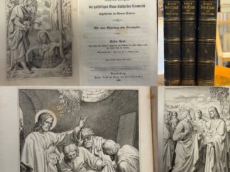 <p class="headtitle">ERSTE AUSGABE</p><b>Brentano, Clemens, Anna Katharina Emmerich und P.R.E. Schmöger (hg.).</b><br />Das Leben unseres Herrn und Heilandes Jesu Christi. Nach den Gesichten der gottseligen Anna Katharina Emmerich aufgeschrieben. Mit Einleitung vom Herausgeber.