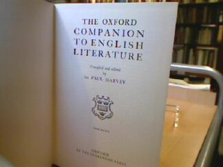 <b>Harvey, Paul.</b><br />The Oxford Companion to English Literature
