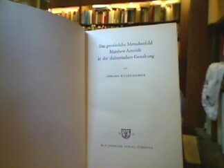 <b>Müller-Schwefe, Gerhard.</b><br />Das persönliche Menschenbild Matthew Arnolds in der dichterischen Gestaltung.
