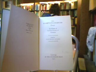<b>De la Mare, Walter (Hrsg.).</b><br />The Eigteenth-Eighties.