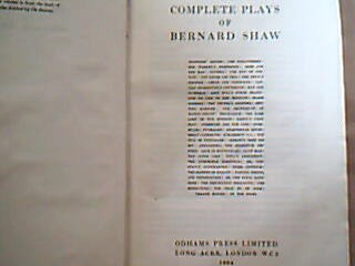 <b>Shaw, [George] Bernard.</b><br />The Complete Plays of Bernard Shaw.