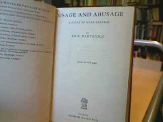 <b>Partridge, Eric.</b><br />Usage and Abusage.