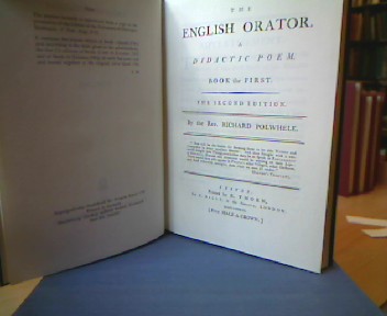 <b>Polwhele, Richard.</b><br />The English Orator. A Didactic Poem (1786-1789).