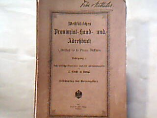 <b>Goede zu Barop, A. (Hrsg.).</b><br />Westfälisches Provinzial-Hand- und Adreßbuch.