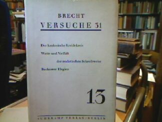 <b>Brecht, Berthold.</b><br />Versuche 31