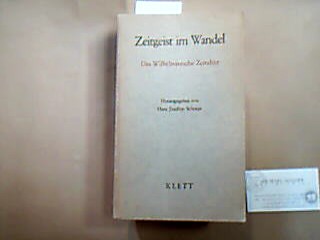 <b>Schoeps (Hrsg.), Hans Joachim.</b><br />Zeitgeist im Wandel. Band 1.
