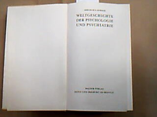 <b>Roback, Abraham A.</b><br />Weltgeschichte der Psychologie und Psychiatrie.
