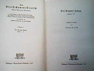 <b>Herntrich, Volkmar.</b><br />Der Prophet Jesaja. Kapitel 1-12. übersetzt und erklärt von Volkmar Herntrich.