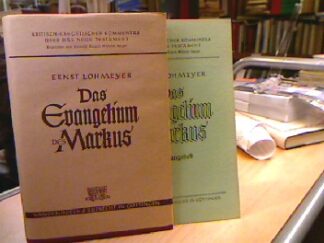 <b>Lohmeyer, Ernst.</b><br />Das Evangelium des Markus.