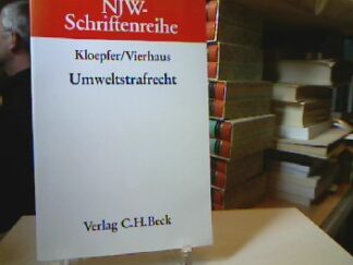 <b>Kloepfer, Michael.</b><br />Umweltstrafrecht.