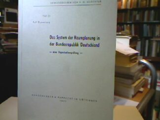 <b>Blumenberg, Rolf.</b><br />Das System der Raumplanung in der Bundesrepublik Deutschland : e. Organisationsprüfung.