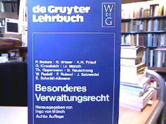 <b>Münch (Hrsg.), Ingo von.</b><br />Besonderes Verwaltungsrecht.