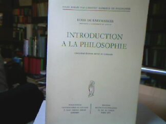 <b>Raeymaeker, Louis de.</b><br />Introduction a la Philosophie.