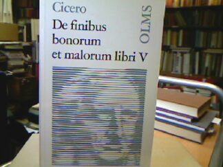 <b>Cicero, Marcus Tullius.</b><br />M. Tullii Ciceronis De Finibus Bonorum et Malorum libri quinque.