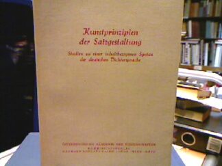 <b>Horacek, Blanka.</b><br />Kunstprinipien der Satzgestaltung (Österreichische Akademie der Wissenschaften).