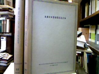 <b>Aristoteles.</b><br />Aristoteles Opuscula Teil I-III : Über die Tugend / Mirabilia / De Audibilibus. 2 Bände.