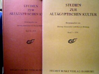 <b>Altenmüller, Hartwig und Dietrich Wildung.</b><br />Studien zur altägyptischen Kultur Band 1 (1974) - Band 20 (1993) + Indexband der Bände 1- 10 (Hrsg. v. H. Altenmüller) ; Beihefte 1+ 1 ( d.i. Akten des vierten internationalen Ägyptologen Kongresses München 1985 Hrsg. v. S. Schoske)