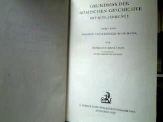 <b>Bengtson, Hermann.</b><br />Grundriss der römischen Geschichte : Mit Quellenkunde.