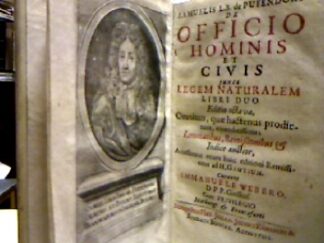 <b>Pufendorf, Samuel Freiherr v.</b><br />(Samuelis L.B. de Pufendorf) De officio Hominis et Civis juxta Legem Naturalem Libri Duo.