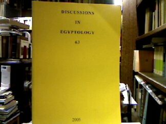 <b>Nibbi, Alessandra [Ed.].</b><br />Discussions in Egyptology No. 63.