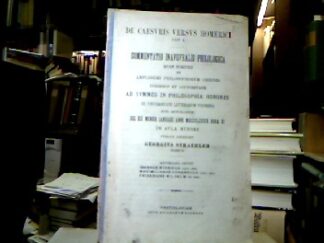 <b>Straehler, Geogius.</b><br />De Caesuris versus Homerici Cap. I. commentatio inauguralis philologica.