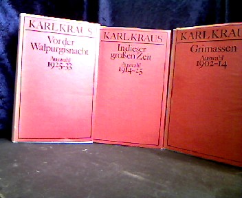 <b>Kraus, Karl.</b><br />Ausgewählte Werke in 3 Bände.