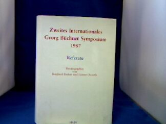 <b>Dedner/Oesterle (Hrsg.), Burghard/Günter.</b><br />Zweites Internationales Georg Büchner Symposium 1987. Referate.