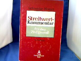 <b>Schneider, Egon und Kurt [Bearb.] Herget.</b><br />Streitwert-Kommentar für den Zivilprozess.
