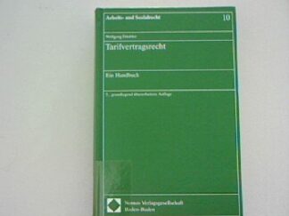 <b>Däubler, Wolfgang.</b><br />Tarifvertragsrecht : ein Handbuch.