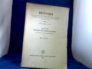<b>Steidle, Wolf.</b><br />Sallusts historische Monographien. Themenwahl und Geschichtsbild.