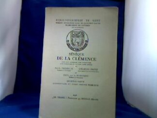 <b>Faider, Paul und Charles Favez.</b><br />Seneque. De la Clemence. 2 Bände. - Bd. 1: Introduction et Texte. Bd. 2: Commentaire et Index omnium verborum.