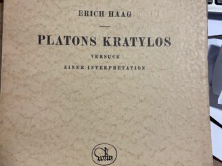 <b>Haag, Erich.</b><br />Platons Kratylos. Versuch einer Interpretation.