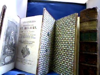 <b>Molière ( Jean-Baptiste Poquelin).</b><br />Les Oeuvres de Monsieur de Moliere, divisees en trois Tomes.